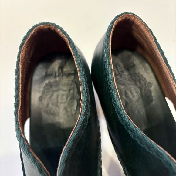 Bali Elf Women's Spirit Walker Handmade Hunter Green Leather Ankle Booties Sz 10 - Picture 6 of 10